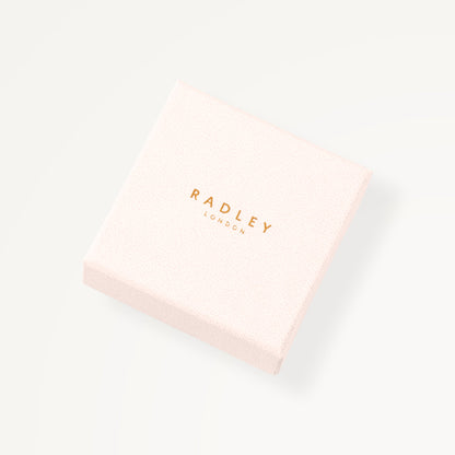 Radley London Black Enamel Round Earrings