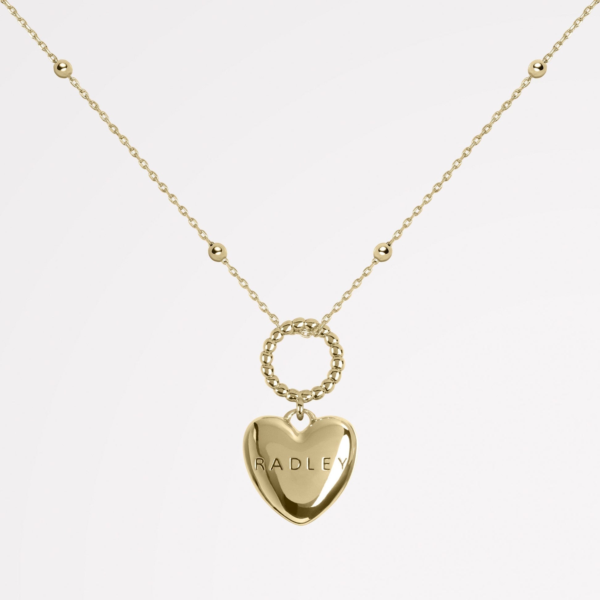 Radley London Gold 18Ct Gold Plated Heart Charm Necklace
