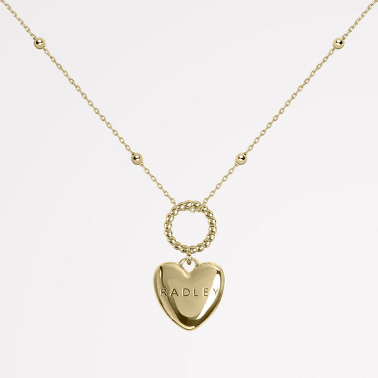 Radley London Gold 18Ct Gold Plated Heart Charm Necklace