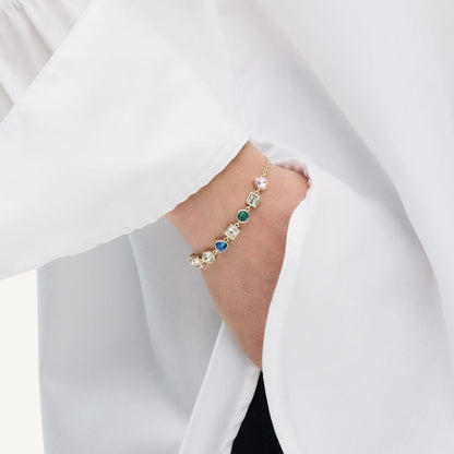 Radley London Gold 18Ct Gold Plated Multi Stone Bracelet
