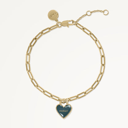 Radley London Teal Heart Charm Bracelet