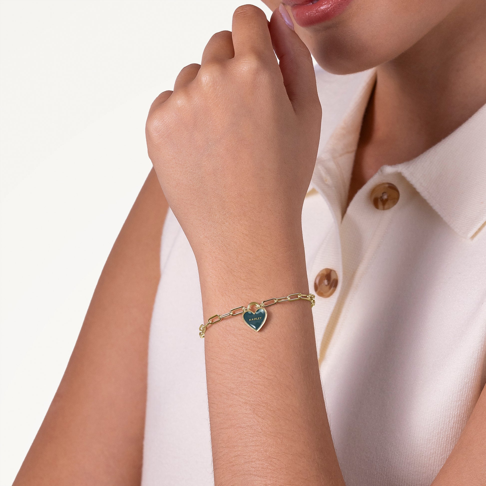 Radley London Teal Heart Charm Bracelet