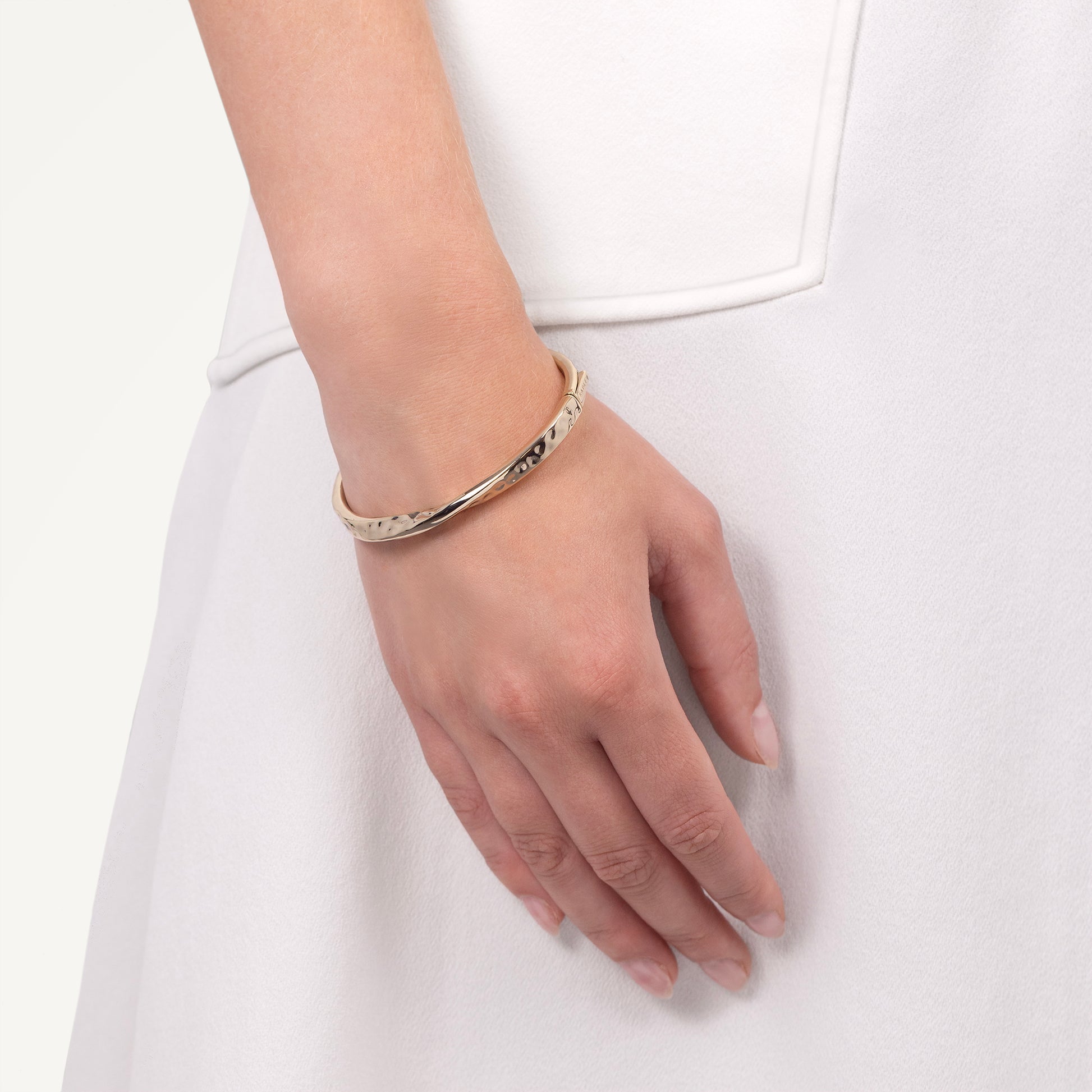 Radley London Gold Hammer Effect Bangle