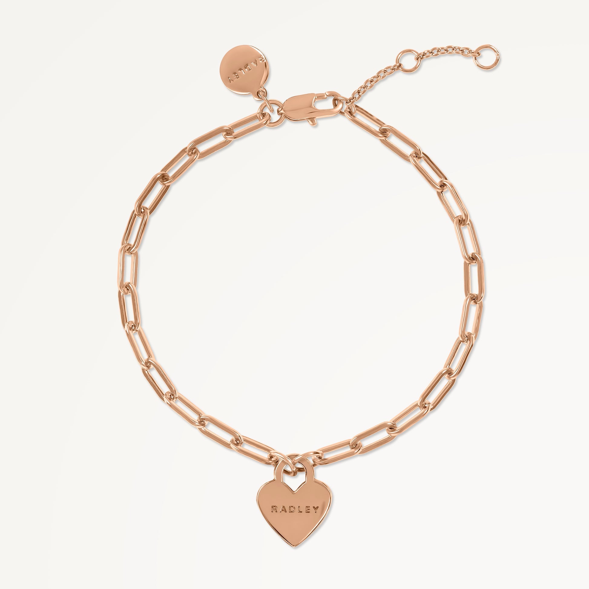 Radley London Rose Gold Heart Charm Bracelet