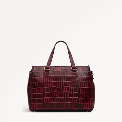 Radley London Eltham Mews Leather Small Ziptop Grab Bag in Merlot - 111962