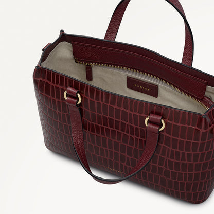 Radley London Eltham Mews Leather Small Ziptop Grab Bag in Merlot - 111962