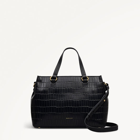 Radley London Eltham Mews Leather Small Ziptop Grab Bag in Black - 111961