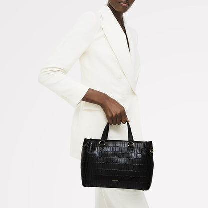 Radley London Eltham Mews Leather Small Ziptop Grab Bag in Black - 111961