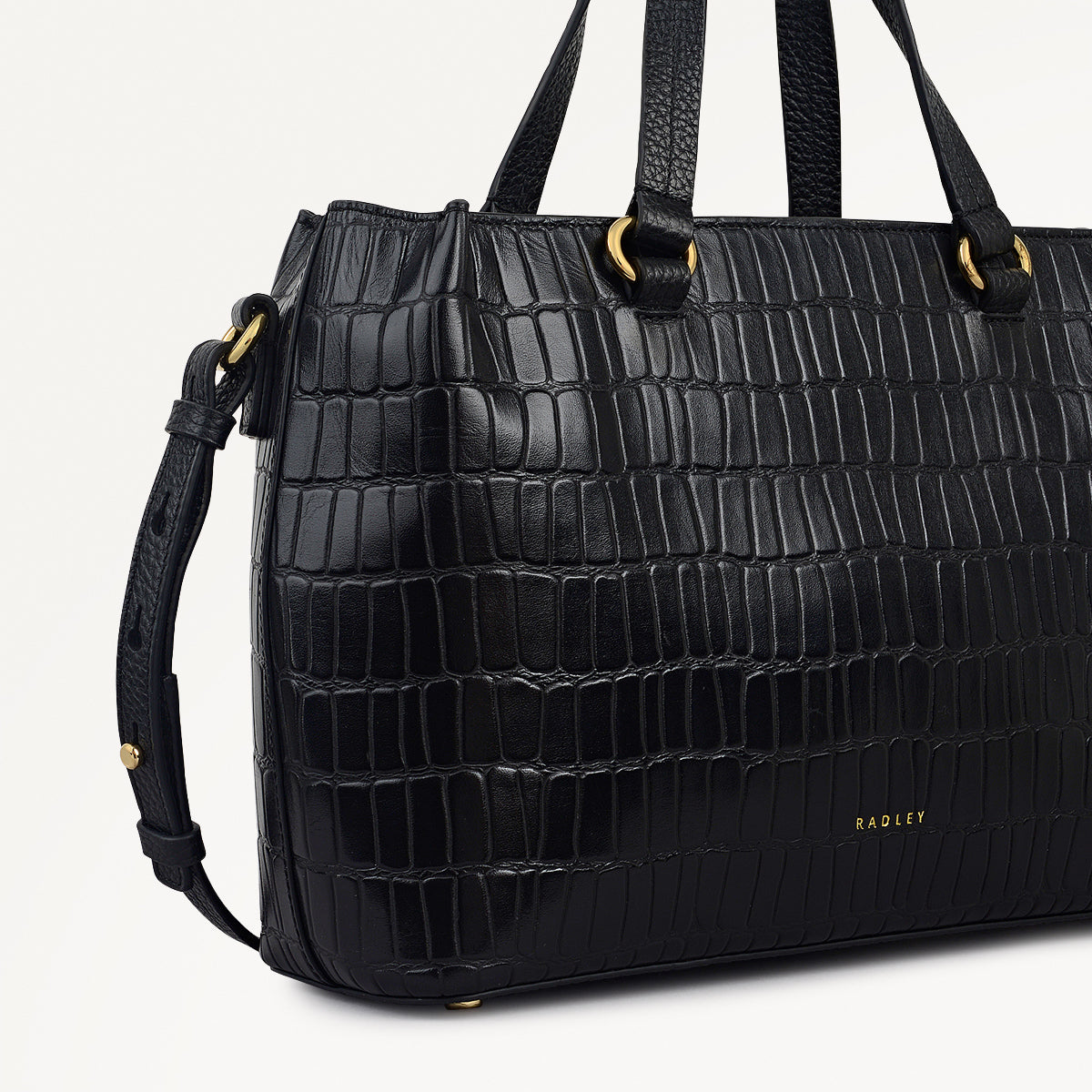 Radley London Eltham Mews Leather Small Ziptop Grab Bag in Black - 111961
