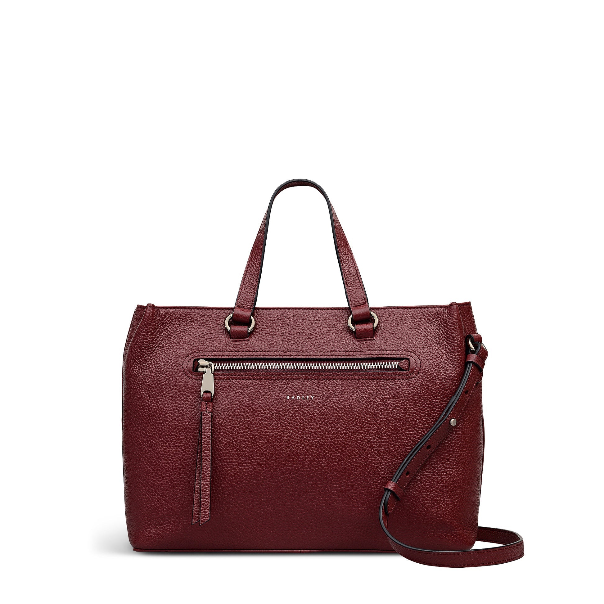 Radley London Pickwick Leather Medium Ziptop Grab Bag in Merlot - 111960