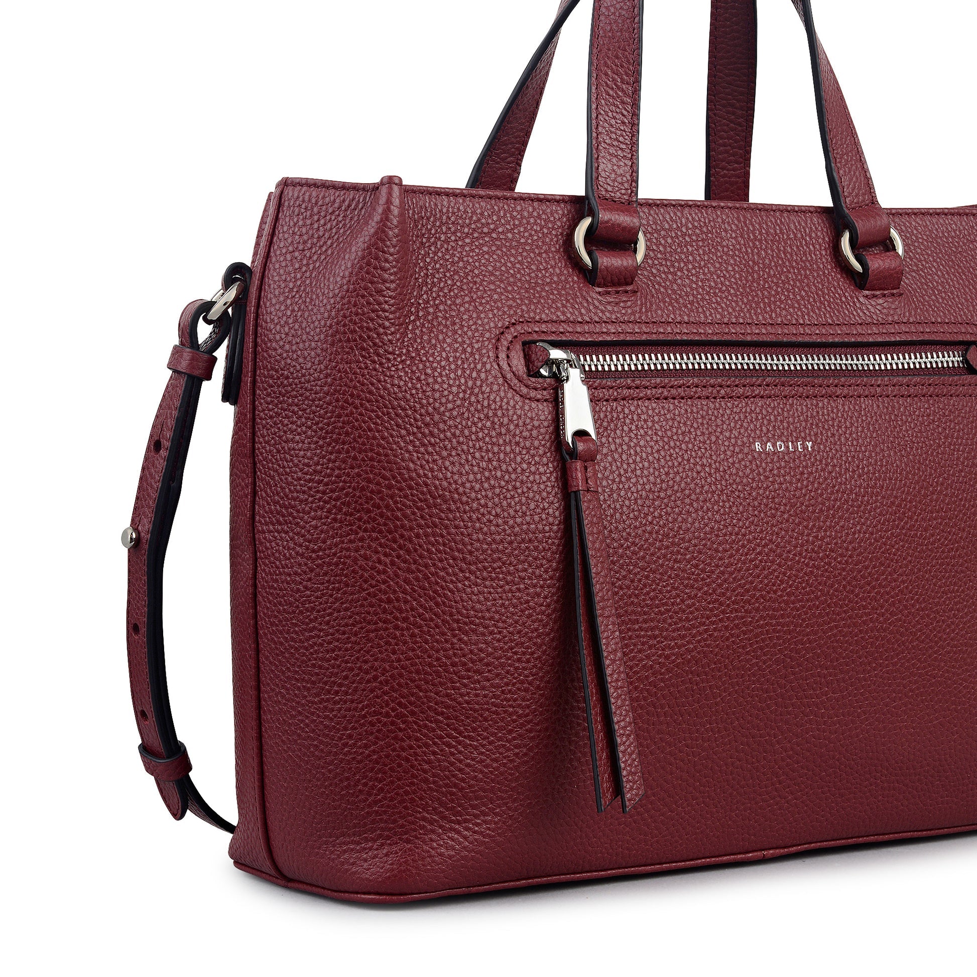 Radley London Pickwick Leather Medium Ziptop Grab Bag in Merlot - 111960