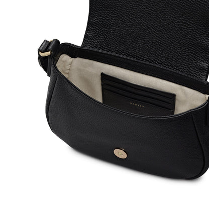 Radley London Lulworth Road Leather Mini Flapover Cross Body Bag in Black - 111947