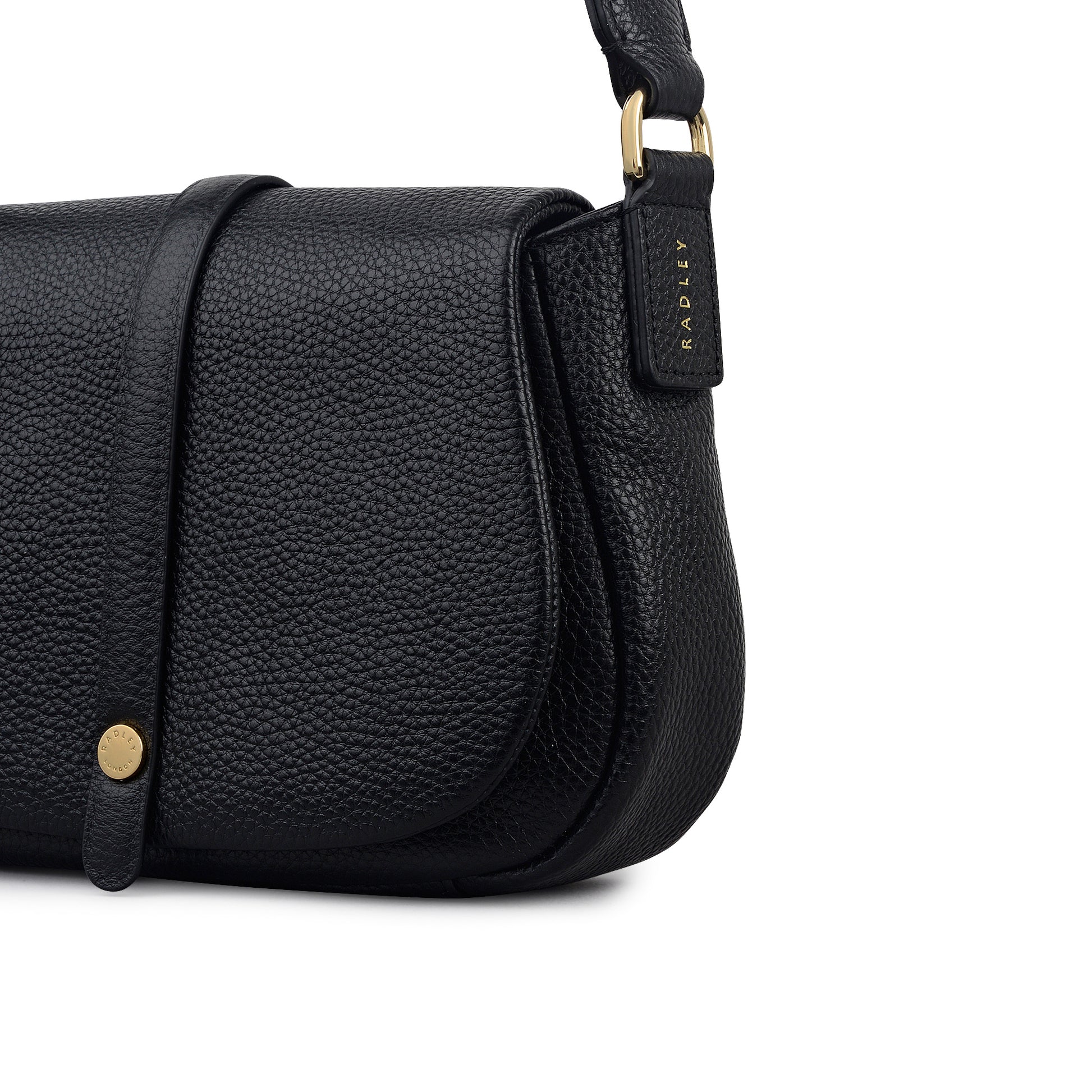 Radley London Lulworth Road Leather Mini Flapover Cross Body Bag in Black - 111947