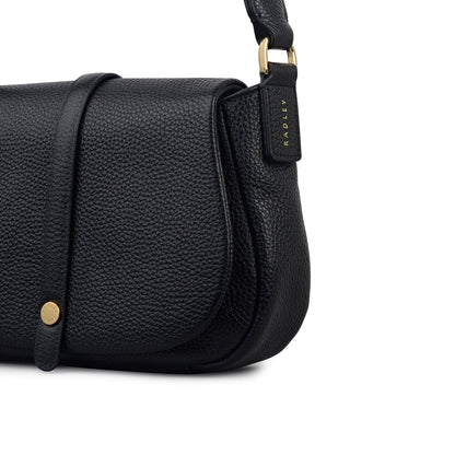 Radley London Lulworth Road Leather Mini Flapover Cross Body Bag in Black - 111947