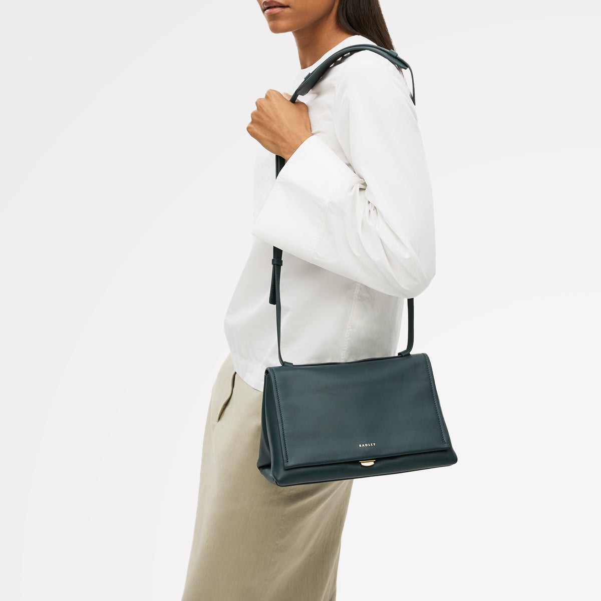 Radley London Teal Medium Flapover Shoulder
