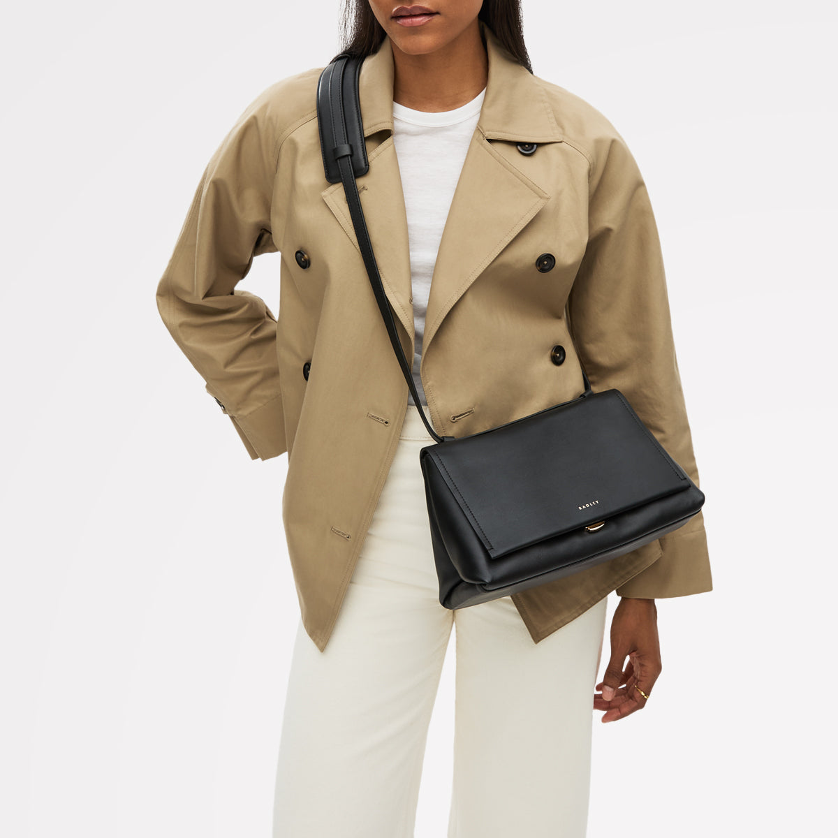 Radley London Black Medium Flapover Shoulder