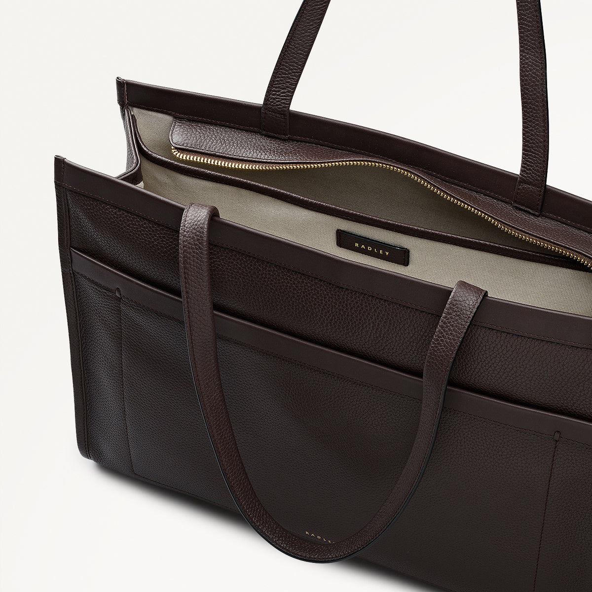 Radley London Dark Oak Large Ziptop Workbag