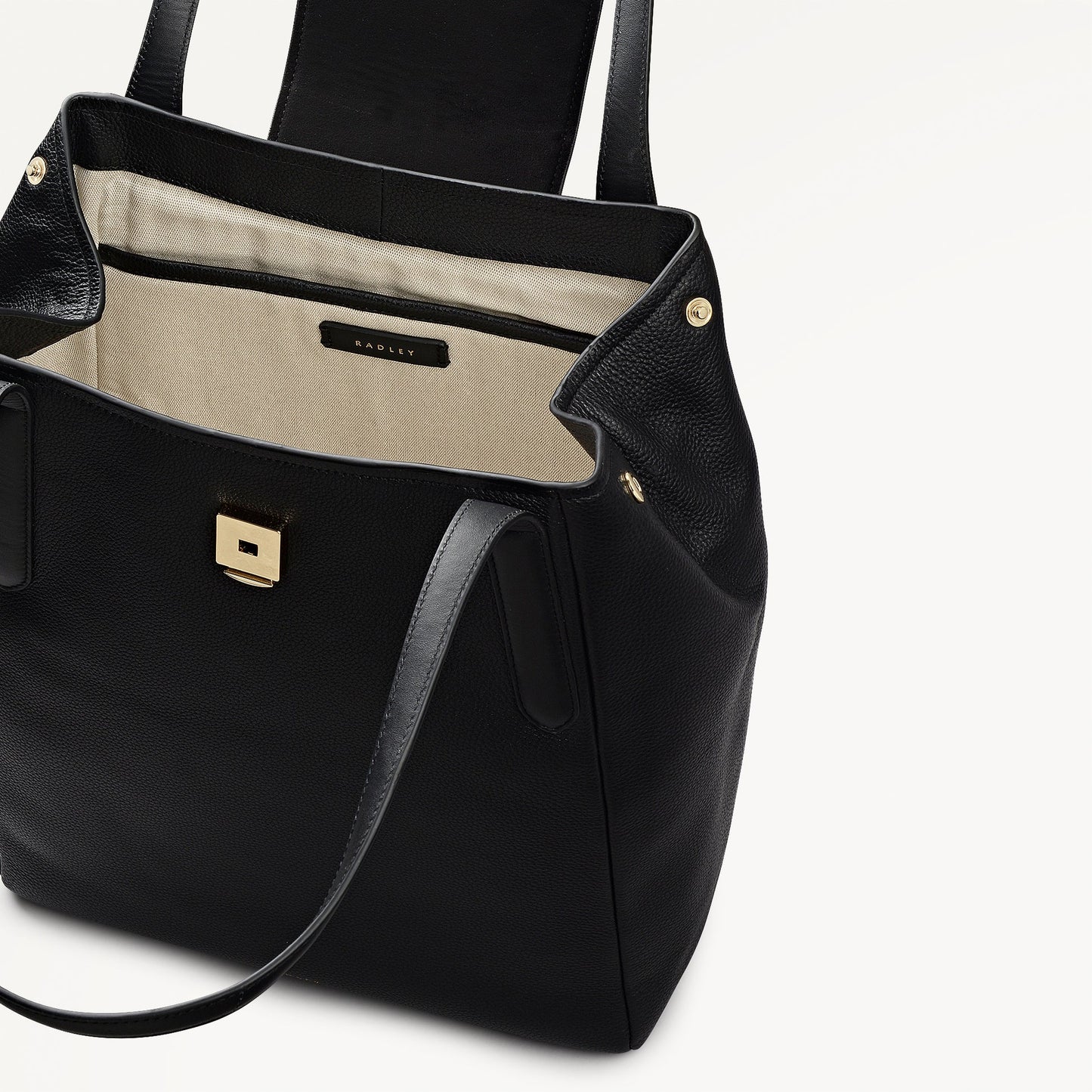 Radley London Black Large Flapover Tote