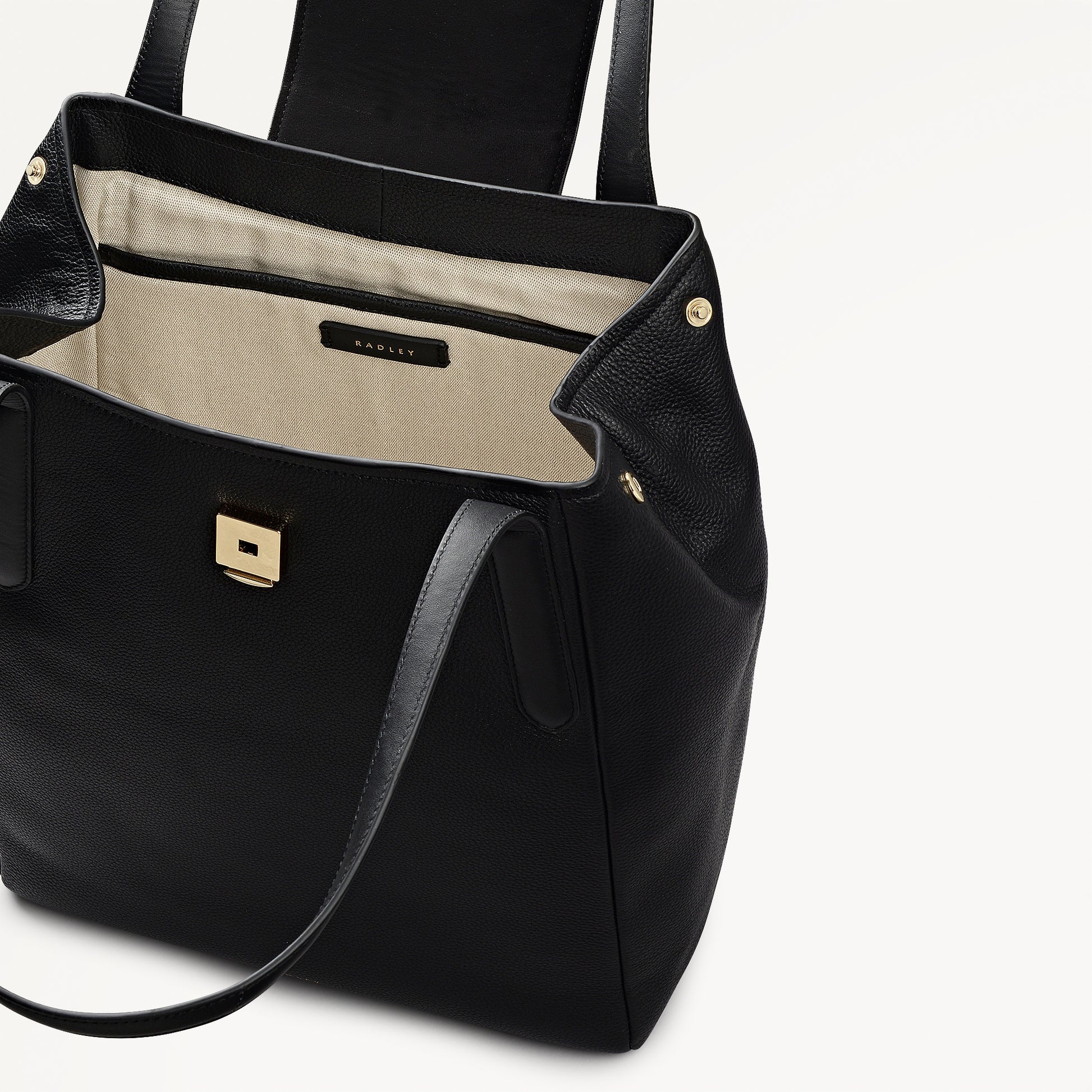 Radley London Black Large Flapover Tote