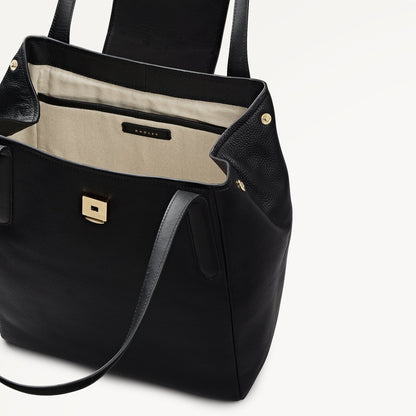 Radley London Black Large Flapover Tote