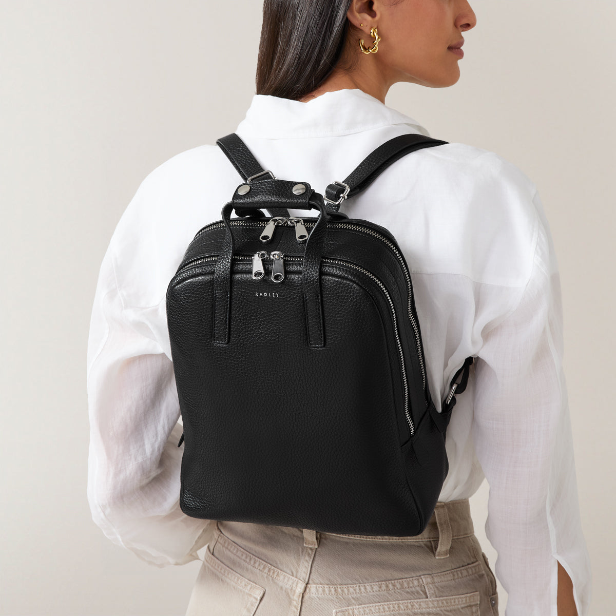 Radley London Black Medium Zip Around Backpack