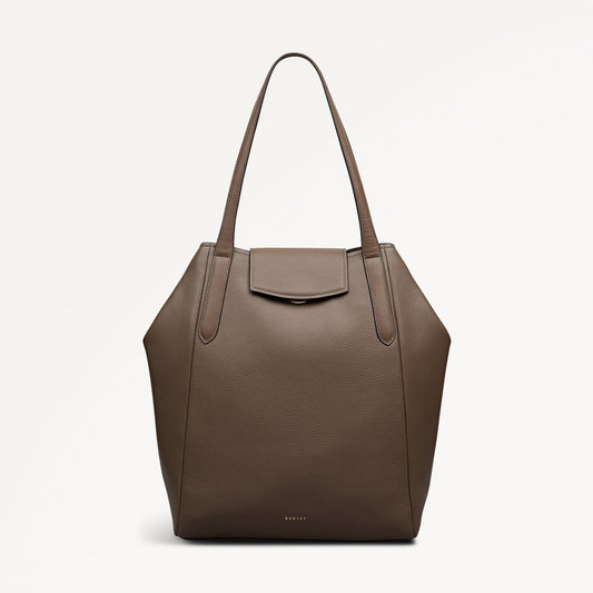 Radley London Coffee Large Flapover Tote