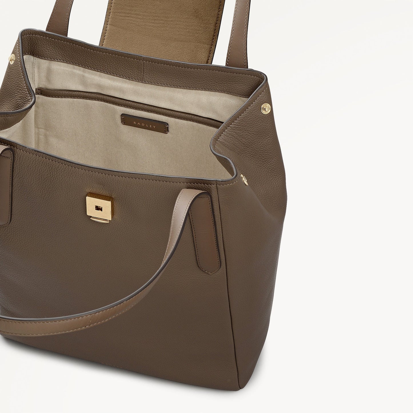 Radley London Coffee Large Flapover Tote