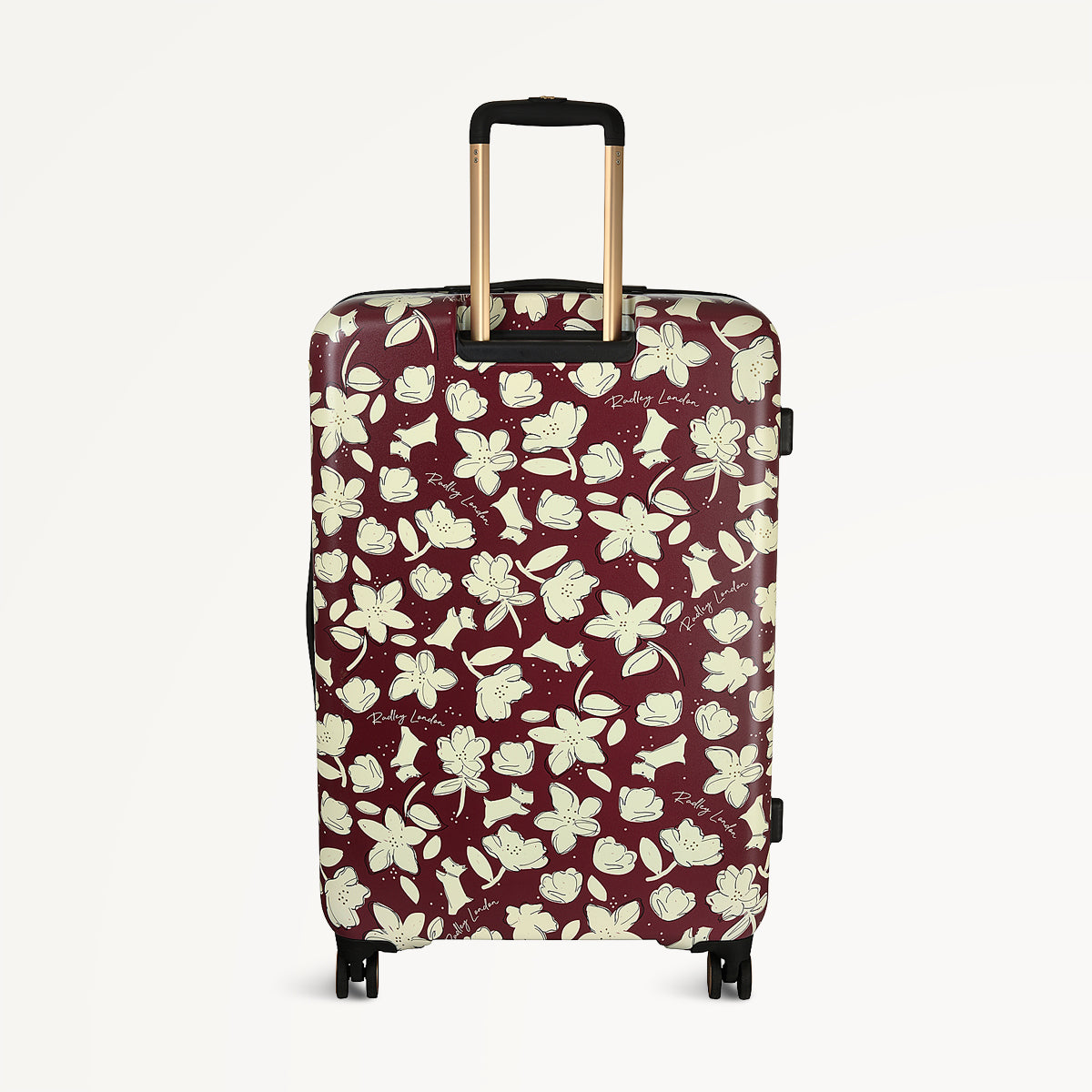 Radley London Thrift Floral 4 Wheel Large Suitcase Dark Cherry - 112887