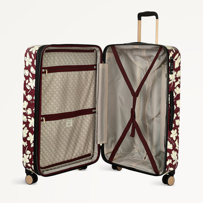 Radley London Thrift Floral 4 Wheel Large Suitcase Dark Cherry - 112887