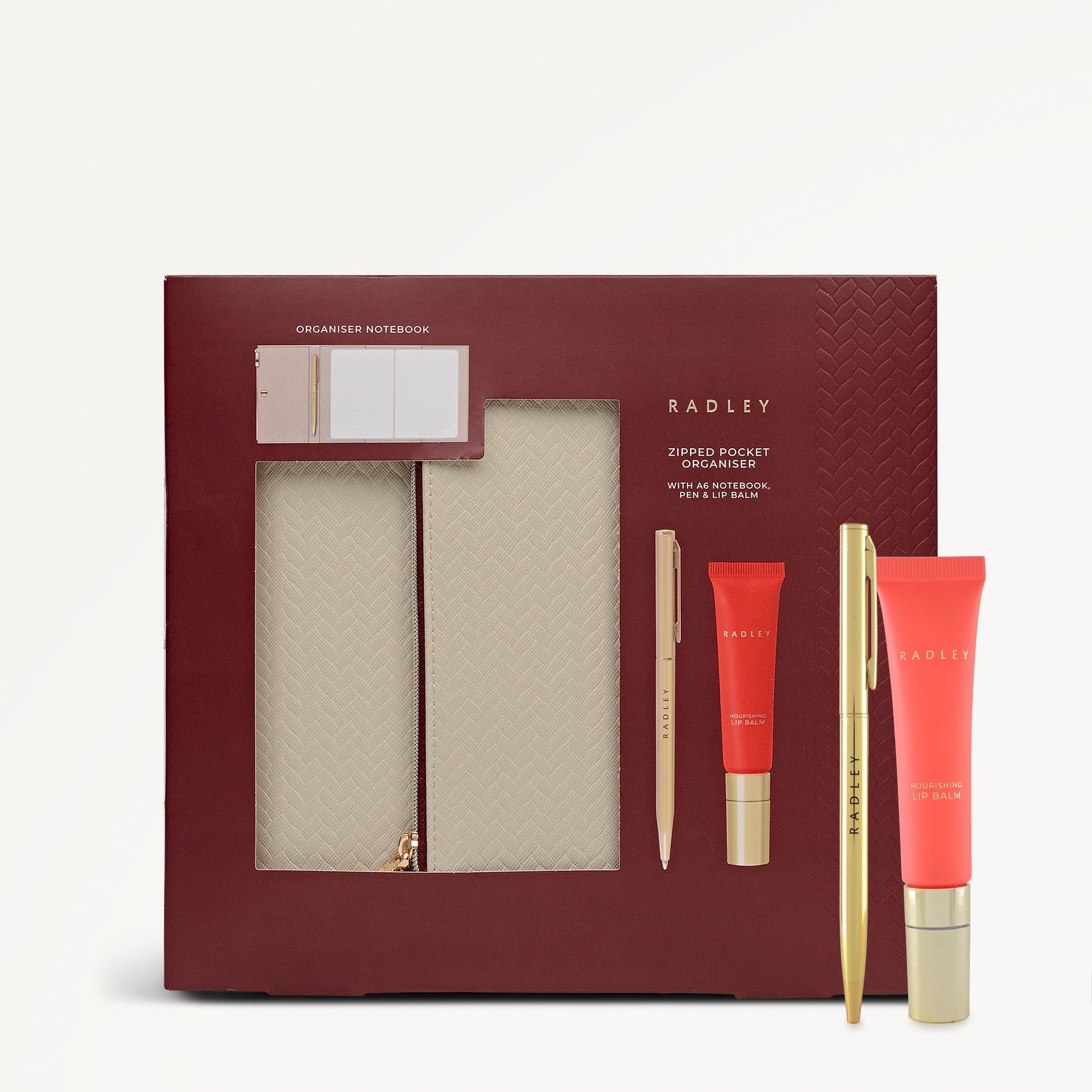 Radley London Radley Beauty Notebook Pen & Lip Balm Cranberry - 4009801