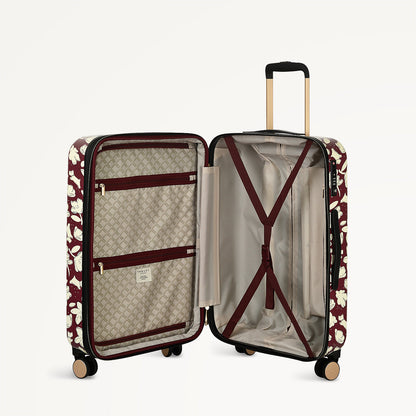 Radley London Thrift Floral 4 Wheel Medium Suitcase Dark Cherry - 112888