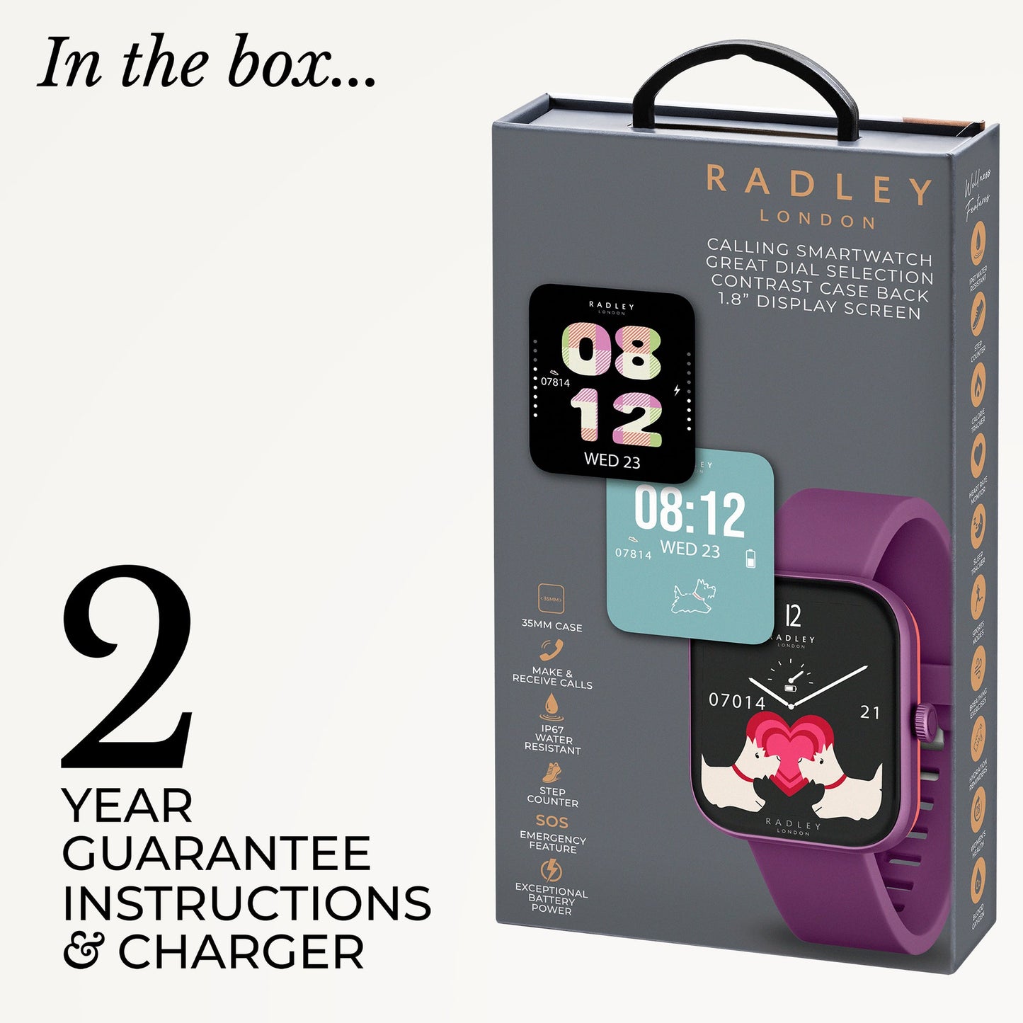 Radley London Series 32 With Silicon Strap Purple - RYS32-2177