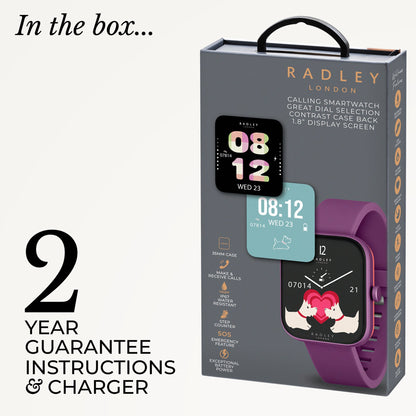 Radley London Series 32 With Silicon Strap Purple - RYS32-2177