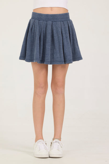 Navy Vintage Havana Kids French Terry Skort