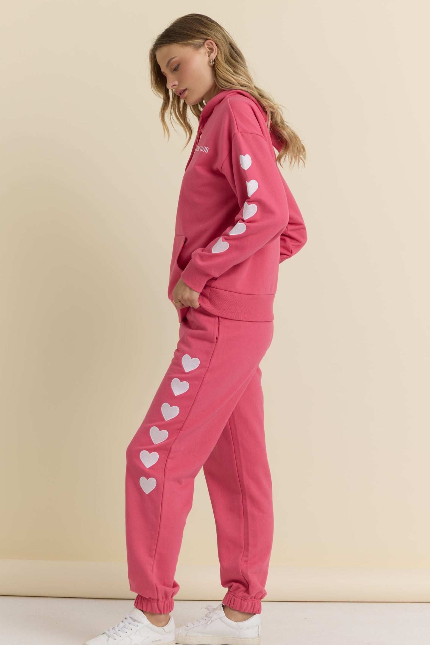 Vintage Havana Heart Embroidered French Terry Joggers