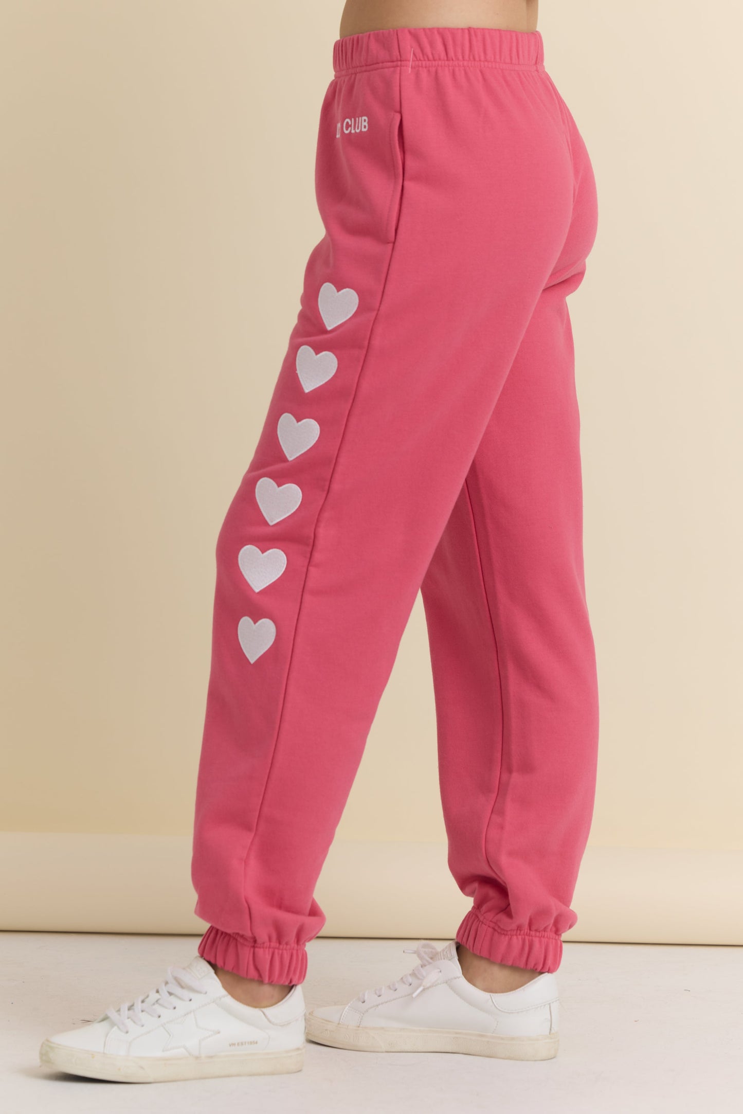 Vintage Havana Heart Embroidered French Terry Joggers