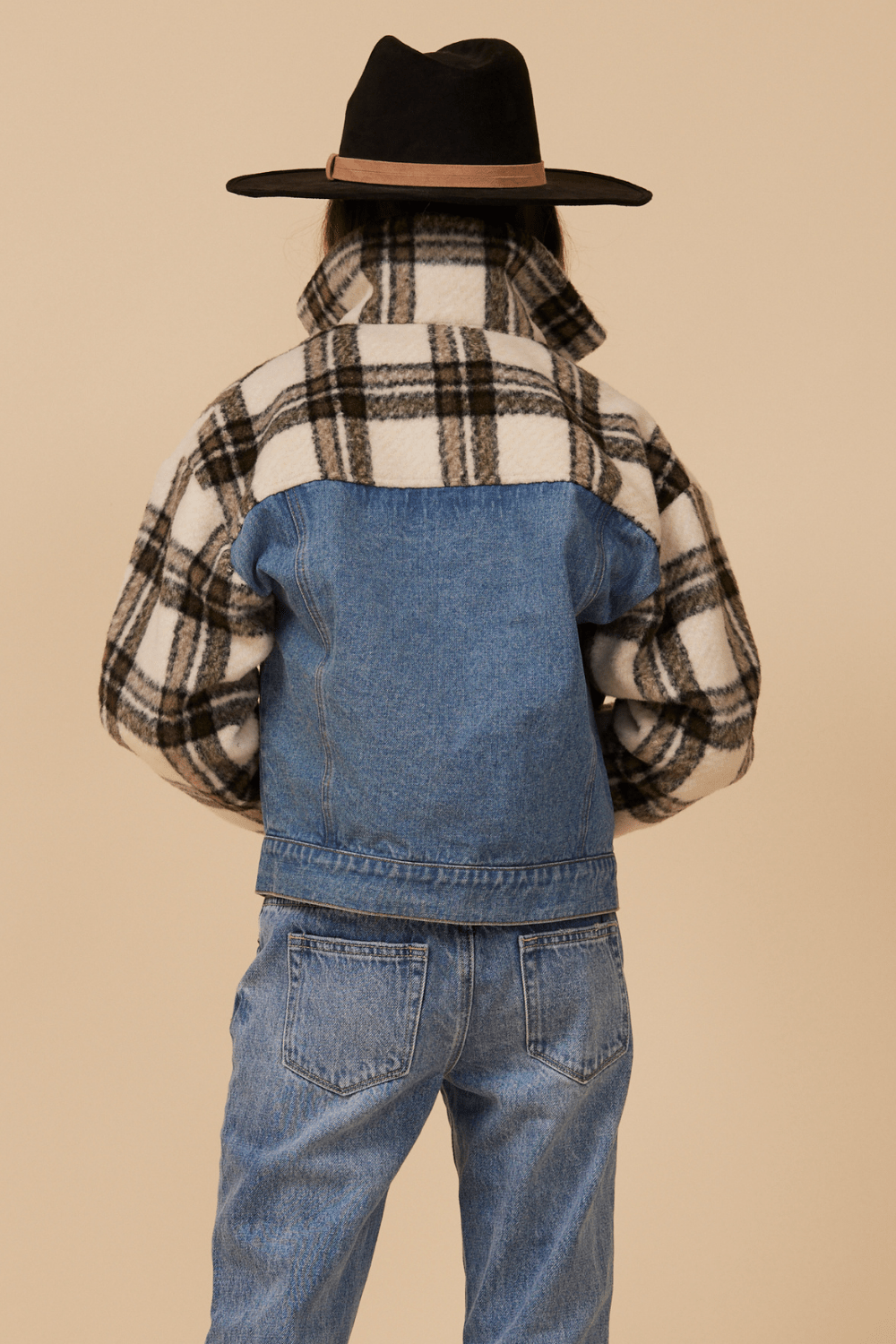 Vintage Havana DENIM AND PLAID JACKET