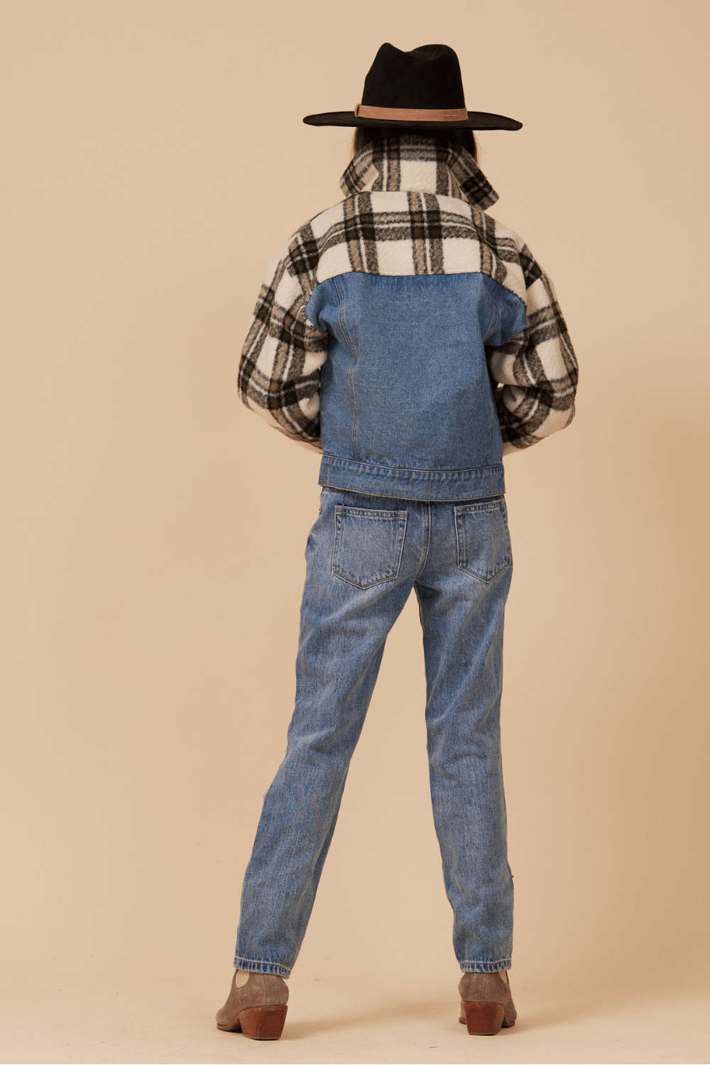 Vintage Havana DENIM AND PLAID JACKET