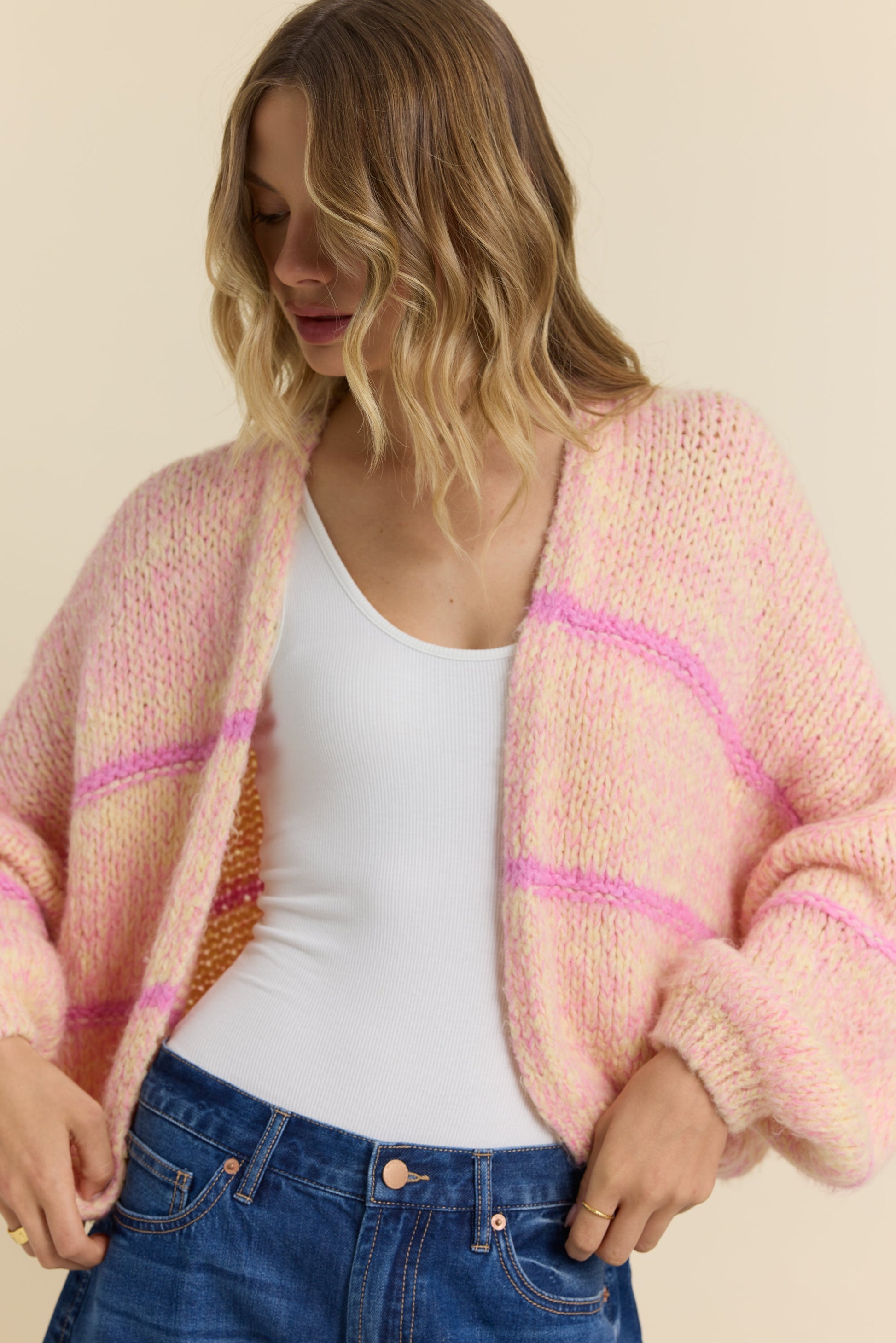 Vintage Havana Striped Cardigan