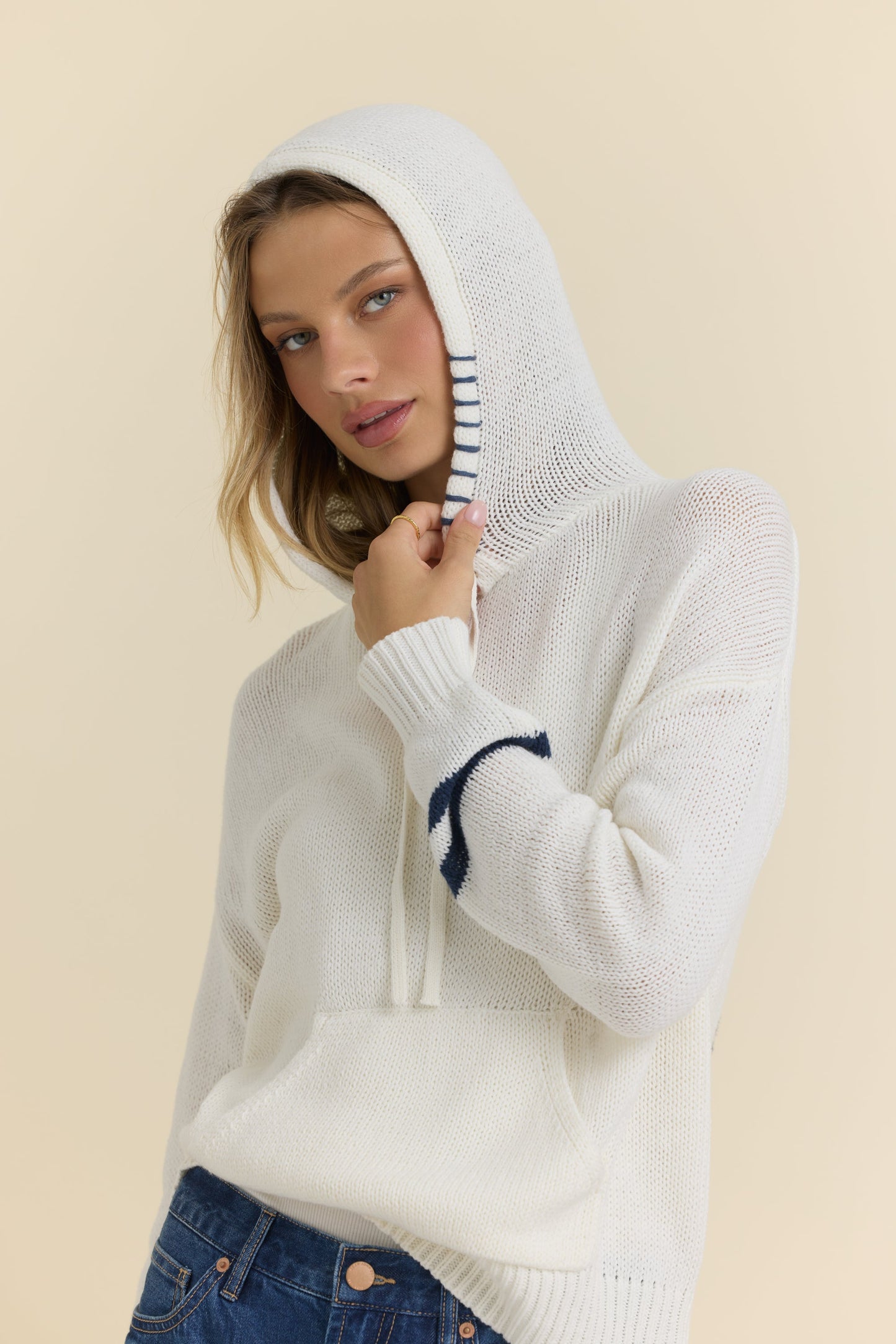 Vintage Havana Anchor Knit Hoodie