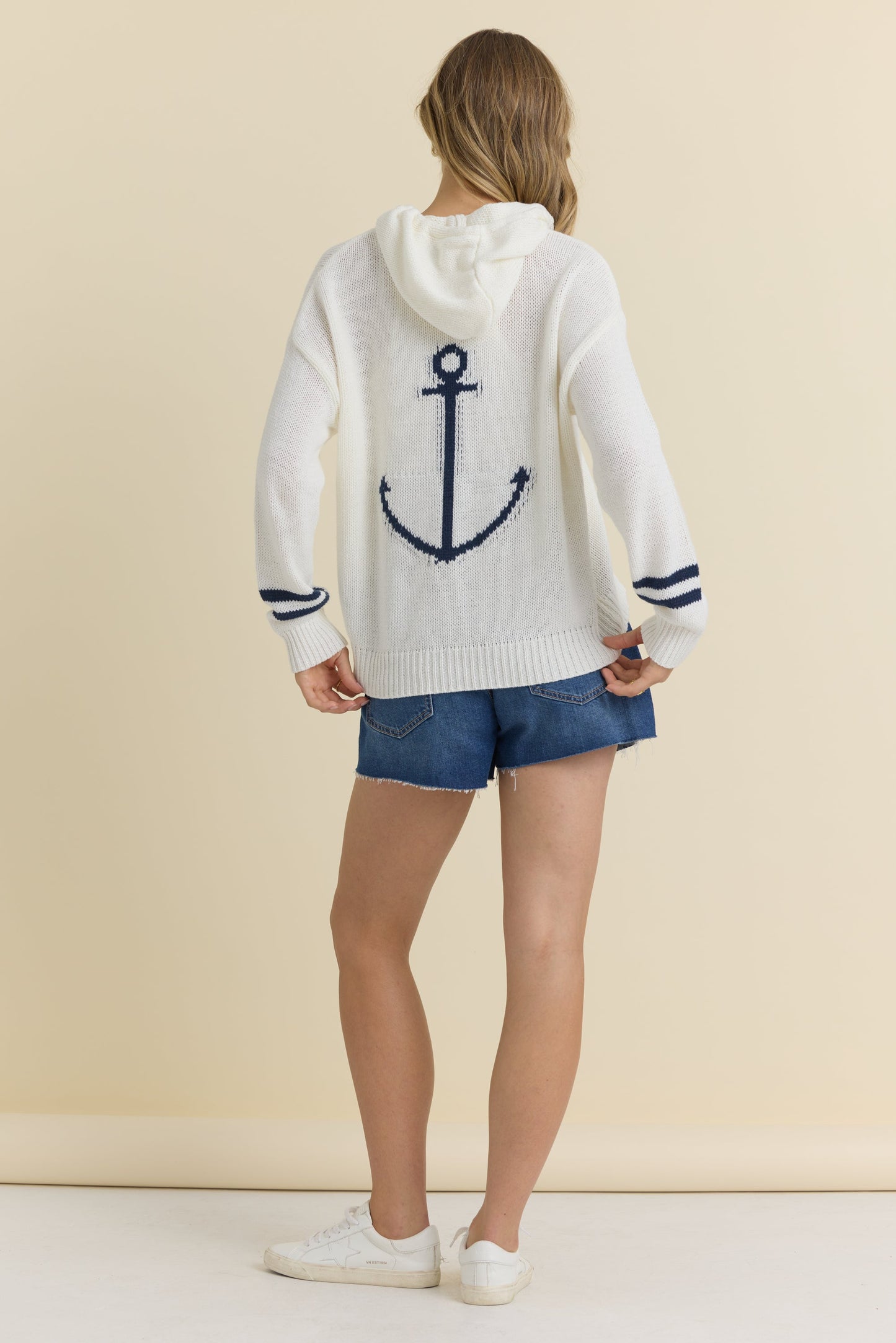 Vintage Havana Anchor Knit Hoodie