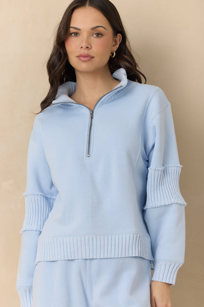 Pink Hibiscus Vintage Havana Vintage Fleece Quarter Zip with Rib