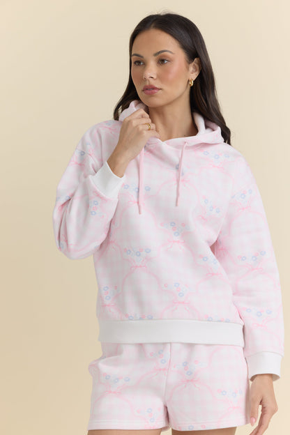 Vintage Havana Proweave Gingham Printed Hoodie