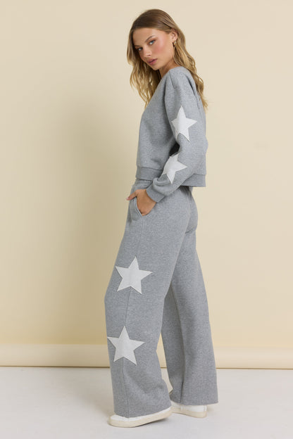 Vintage Havana Reverse Terry Crew with Star Applique