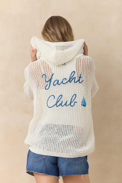Vintage Havana Hoodie Beach Sweater with Embroidery