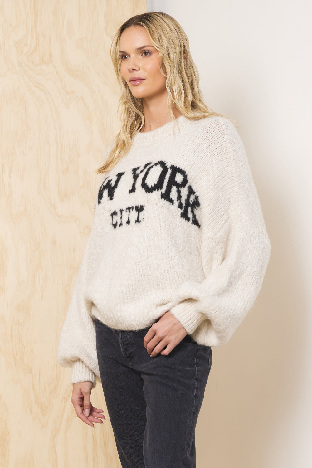Ecru Vintage Havana Jacquard Destination Sweater
