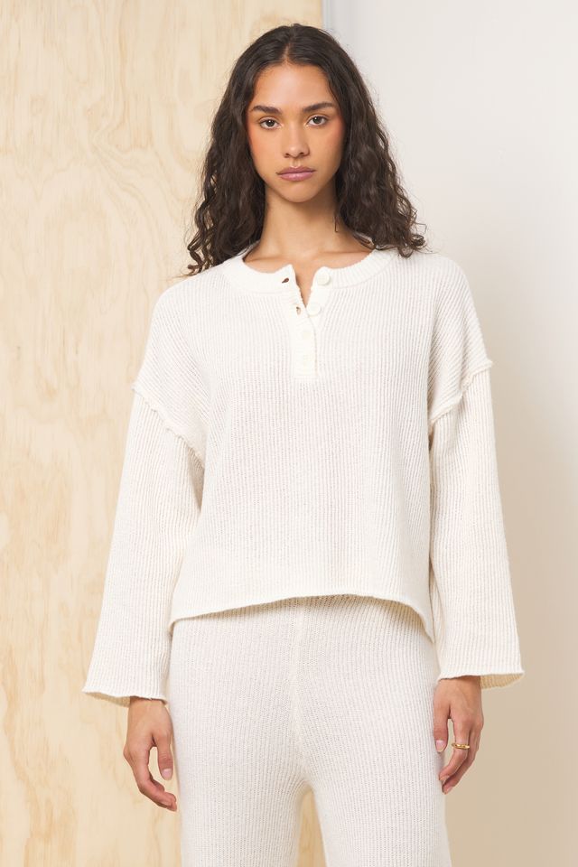 Ivory Vintage Havana Sweater Terry Henley