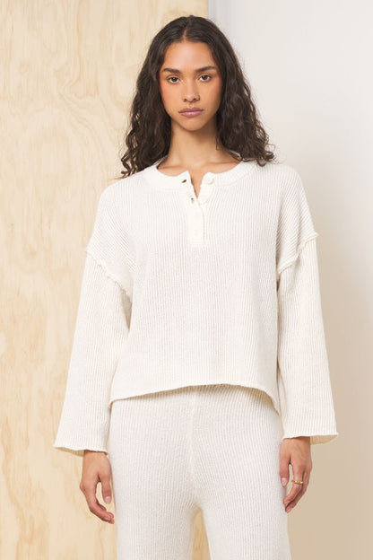 Ivory Vintage Havana Sweater Terry Henley