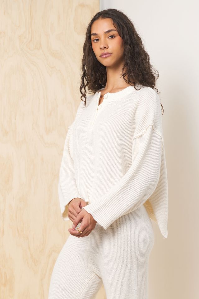 Ivory Vintage Havana Sweater Terry Henley