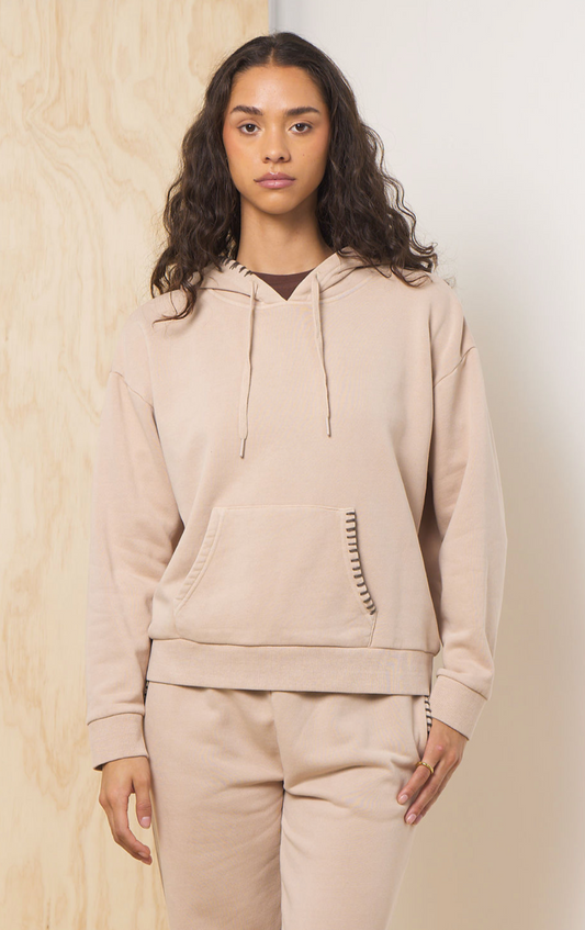 Winter Sand Vintage Havana Garment Dye Hoodie
